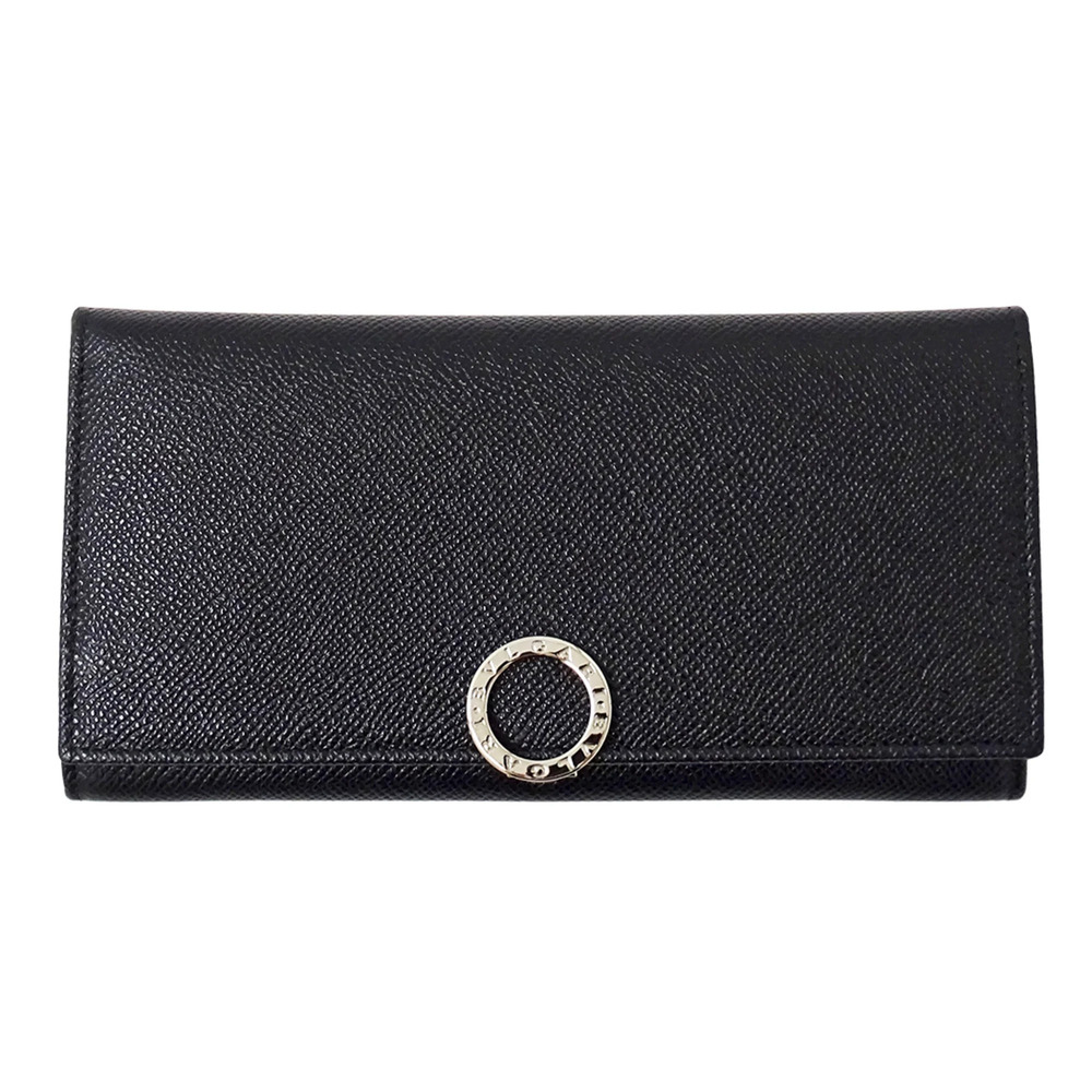 Bulgari BVLGARI Men's Wallet, Brand Long Leather, Black, 30412 Black